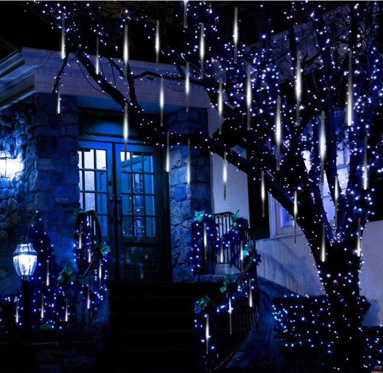 Meteor-Lichter 2.8m LED Weihnachtslichter Girlande Eiszapfen Wassertropfen