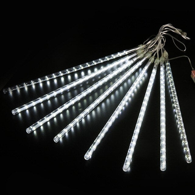 Meteor-Lichter 2.8m LED Weihnachtslichter Girlande Eiszapfen Wassertropfen