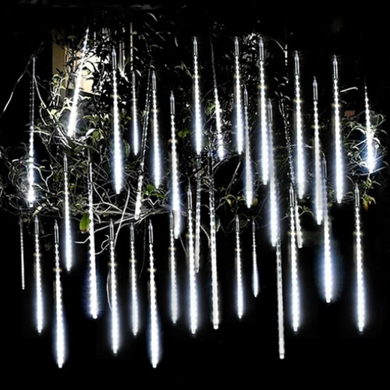 Meteor-Lichter 2.8m LED Weihnachtslichter Girlande Eiszapfen Wassertropfen