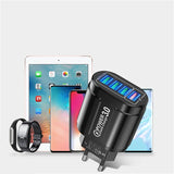 Schnellladegerät 48W QC3.0 4-Port USB-A 3.0/3.1 Poweradapter Charger