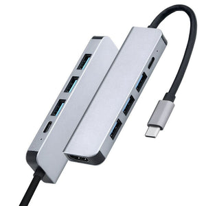 Dockingstation Multi USB-Hub USB-C 5in1 USB-A 3.0/2.0 HDMI 4K 5-port