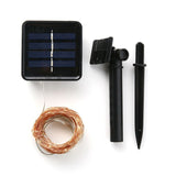 32m LED Solar-Lichterkette Leuchtgirlande Gartenbeleuchtung RGB