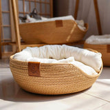 Katzenbett Katzennest Katzenkorb Katzensofa Katzenliege Bambus