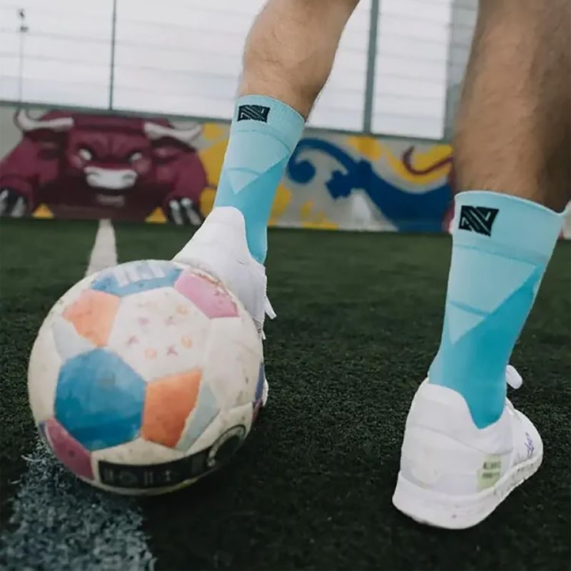 Fussballsocken Gr. 36-41 Grip Socken Fussball Strümpfe GripSoxx Hellblau