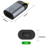 USB-C zu RJ45 Ethernet Adapter Netzwerkverbinder Kabelanschluss m/w