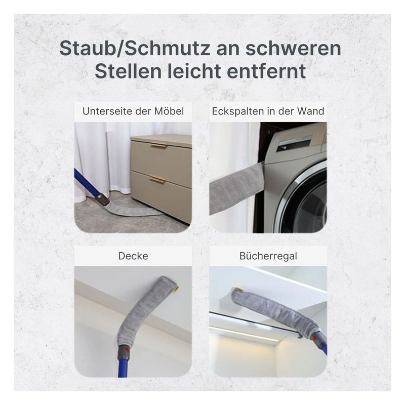 Alternatives Mikrofasertuch Reinigungstuch Aufsatz für Dyson Staubsauger