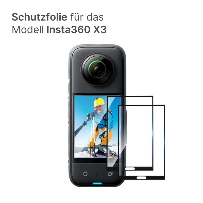 Displayschutzfolie Bildschirmfolie für Insta360 X3 Kamera - 2 Stück