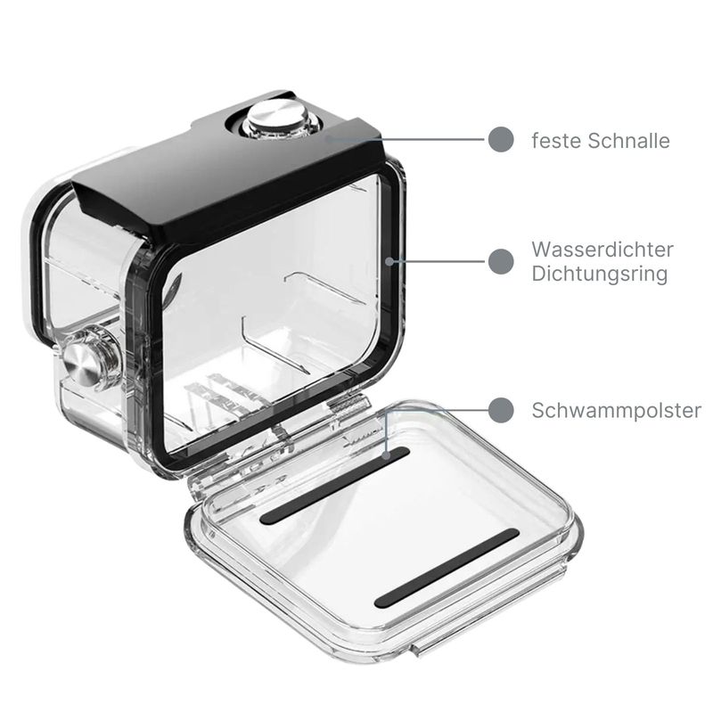 Unterwassergehäuse für Action Cam GoPro Hero 13 12 11 10 9 Schutzgehäuse