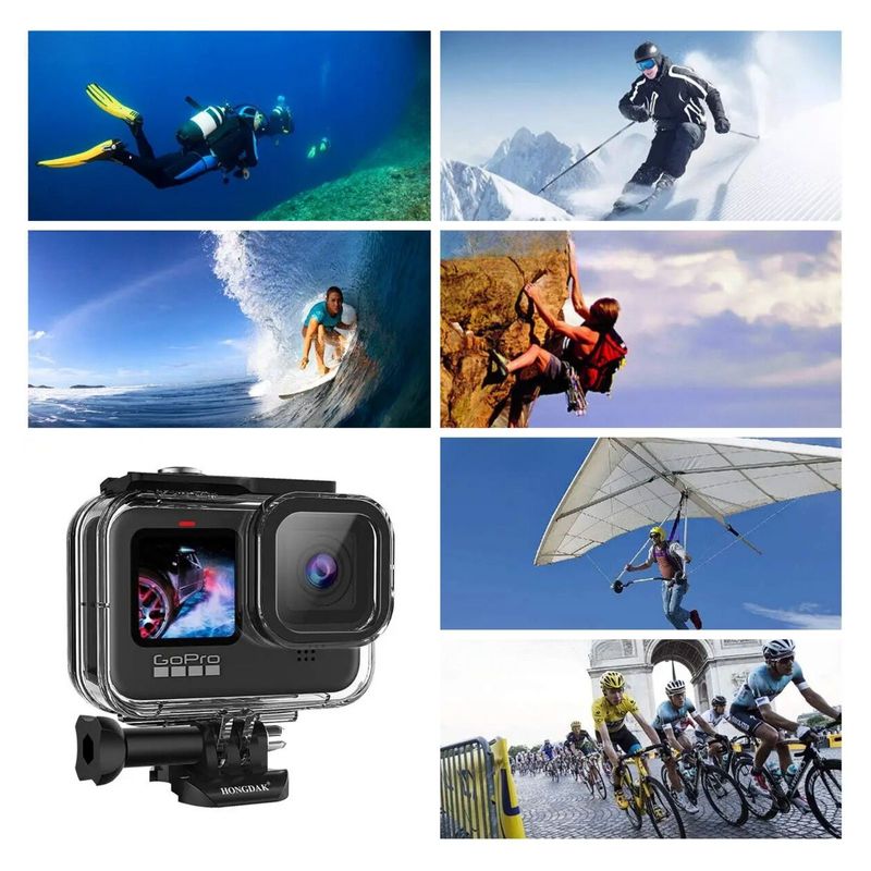 Unterwassergehäuse für Action Cam GoPro Hero 13 12 11 10 9 Schutzgehäuse