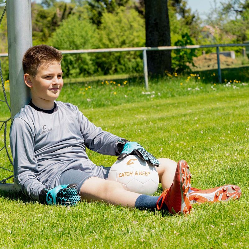 Fussballhandschuhe Kralle Junior Pro 3.0 Gr. 5 Blau Torwart Keeper Goalie Handschuhe