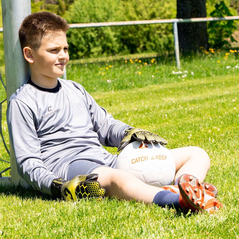 Fussballhandschuhe Kralle Junior Pro 3.0 Gr. 6 Gelb Torwart Keeper Goalie Handschuhe