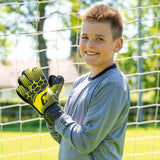 Fussballhandschuhe Kralle Junior Pro 3.0 Gr. 7 Gelb Torwart Keeper Goalie Handschuhe