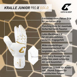 Fussballhandschuhe Kralle Junior Pro 3.0 Gr. 6 Golden Torwart Keeper Goalie Handschuhe