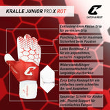 Fussballhandschuhe Kralle Junior Pro 3.0 Gr. 3 Rot Torwart Keeper Goalie Handschuhe