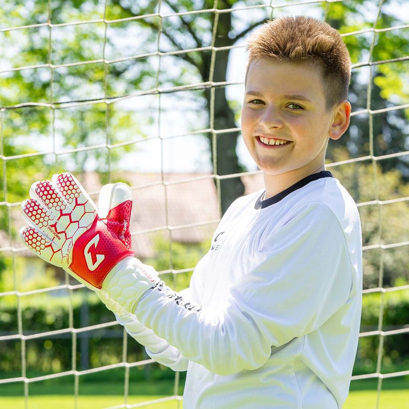 Fussballhandschuhe Kralle Junior Pro 3.0 Gr. 3 Rot Torwart Keeper Goalie Handschuhe