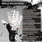 Fussballhandschuhe Kralle Splash Gr. 3 Weiss Torwart Keeper Goalie Handschuhe