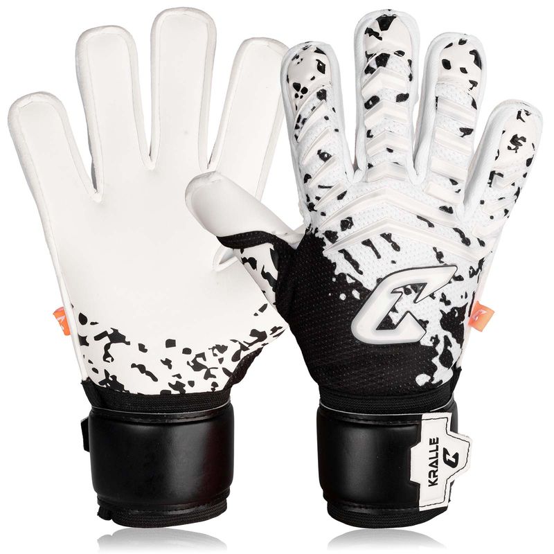 Fussballhandschuhe Kralle Splash Gr. 5 Weiss Torwart Keeper Goalie Handschuhe
