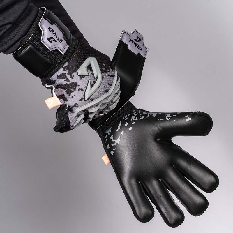 Fussballhandschuhe Kralle Splash Gr. 5 Grau Torwart Keeper Goalie Handschuhe