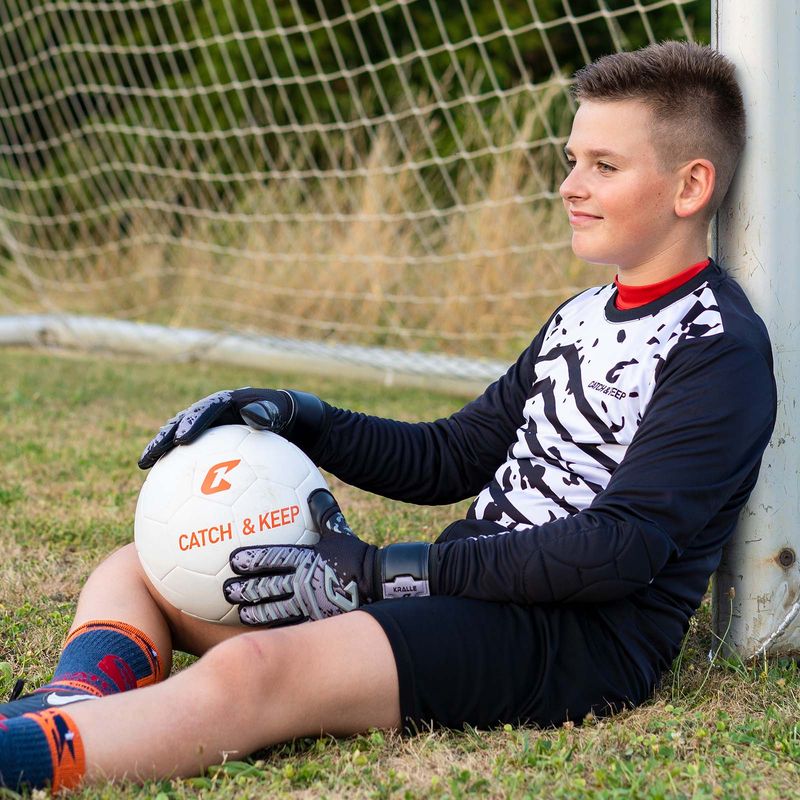 Fussballhandschuhe Kralle Splash Gr. 5 Grau Torwart Keeper Goalie Handschuhe