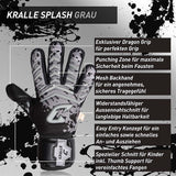 Fussballhandschuhe Kralle Splash Gr. 6 Grau Torwart Keeper Goalie Handschuhe