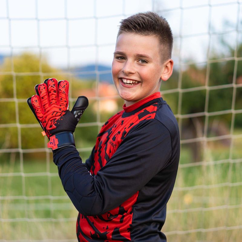 Fussballhandschuhe Kralle Splash Gr. 4 Rot Torwart Keeper Goalie Handschuhe