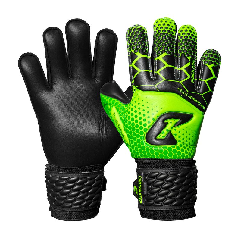 Fussballhandschuhe Kralle Protector Gr. 5 Grün Torwart Keeper Goalie Handschuhe