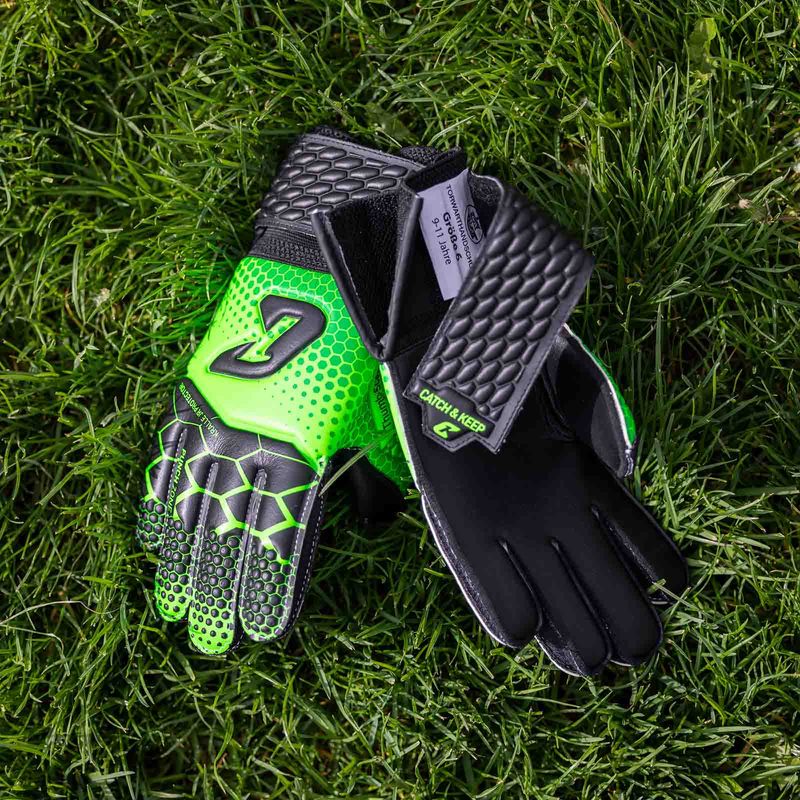 Fussballhandschuhe Kralle Protector Gr. 5 Grün Torwart Keeper Goalie Handschuhe