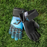 Fussballhandschuhe Kralle Protector Gr. 4 Blau Torwart Keeper Goalie Handschuhe