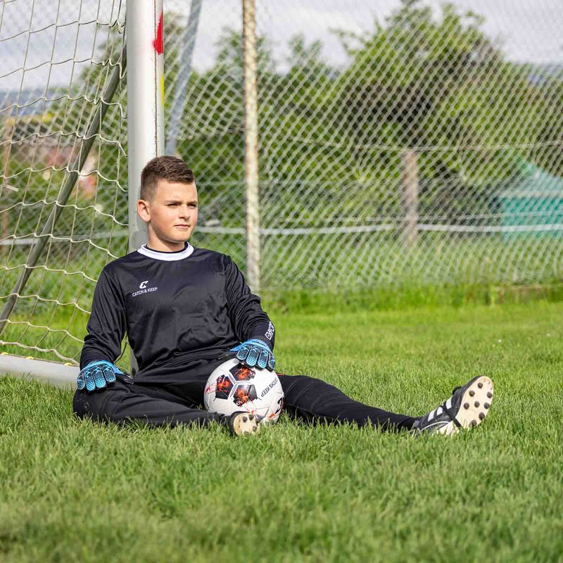 Fussballhandschuhe Kralle Protector Gr. 7 Blau Torwart Keeper Goalie Handschuhe