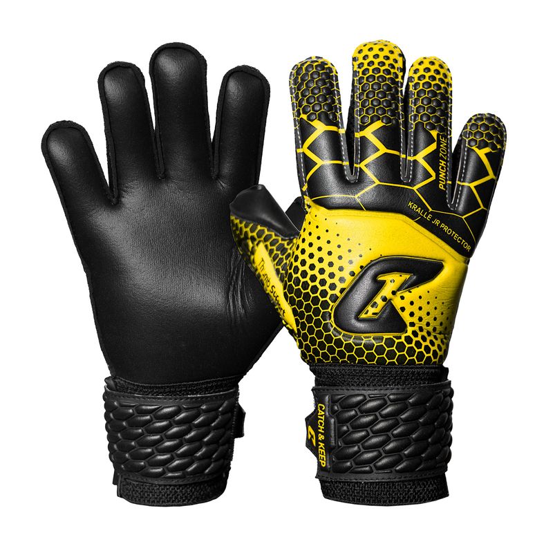 Fussballhandschuhe Kralle Protector Gr. 3 Gelb Torwart Keeper Goalie Handschuhe