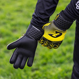 Fussballhandschuhe Kralle Protector Gr. 4 Gelb Torwart Keeper Goalie Handschuhe
