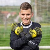 Fussballhandschuhe Kralle Protector Gr. 5 Gelb Torwart Keeper Goalie Handschuhe