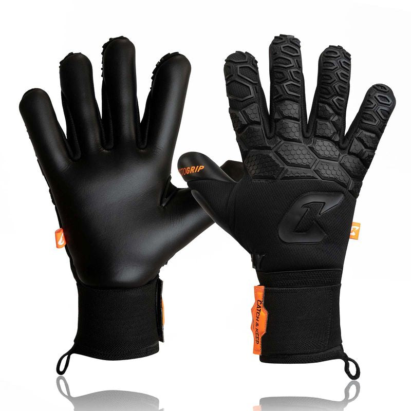 Fussballhandschuhe Fly Dark Soul Gr. 9.5 Schwarz Torwart Keeper Goalie Handschuhe