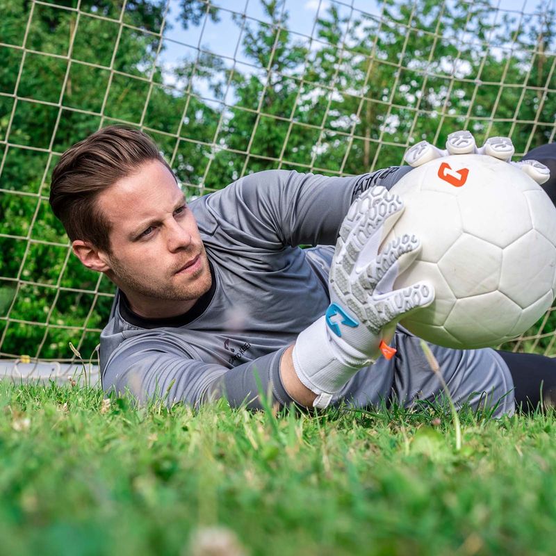 Fussballhandschuhe Fly White Soul Gr. 9 Weiss Torwart Keeper Goalie Handschuhe