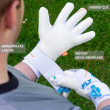 Fussballhandschuhe Fly White Soul Gr. 9.5 Weiss Torwart Keeper Goalie Handschuhe