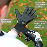 Fussballhandschuhe Fly Protect Gr. 9.5 Weiss Torwart Keeper Goalie Handschuhe