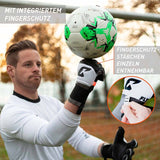 Fussballhandschuhe Fly Protect Gr. 9.5 Weiss Torwart Keeper Goalie Handschuhe