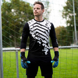 Trikot Protection Torwarttrikot Gr. S Weiss-Schwarz Fussball Torwart Shirt Oberteil