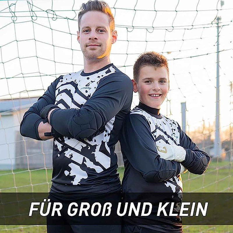 Trikot Protection Torwarttrikot Gr. XXL Weiss-Schwarz Fussball Torwart Shirt Oberteil