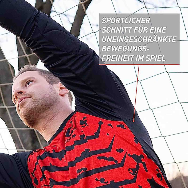 Trikot Protection Torwarttrikot Gr. 152 Rot-Schwarz Fussball Torwart Shirt Oberteil