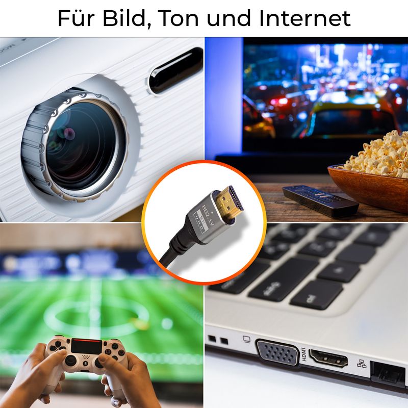 HDMI zu HDMI Kabel 2m 8K UHD High Speed HDMI Anschlusskabel