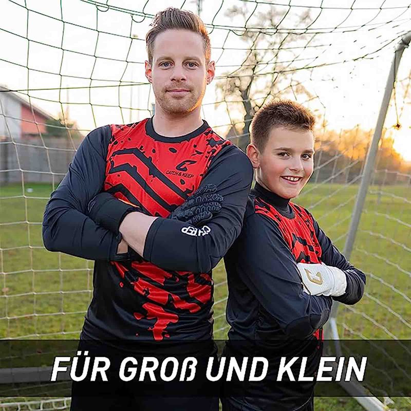 Trikot Protection Torwarttrikot Gr. XL Rot-Schwarz Fussball Torwart Shirt Oberteil