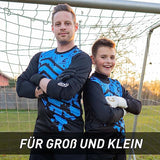 Trikot Protection Torwarttrikot Gr. 164 Blau-Schwarz Fussball Torwart Shirt Oberteil