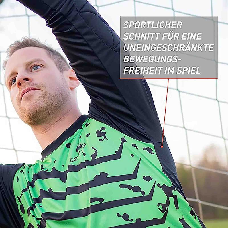 Trikot Protection Torwarttrikot Gr. 128 Grün-Schwarz Fussball Torwart Shirt Oberteil