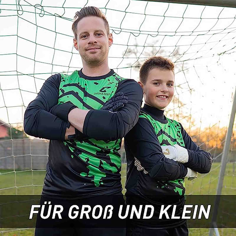 Trikot Protection Torwarttrikot Gr. 140 Grün-Schwarz Fussball Torwart Shirt Oberteil