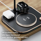 4-in-1 Tischlampe Schnelllader für Smartphone Smartwatch Kopfhörer