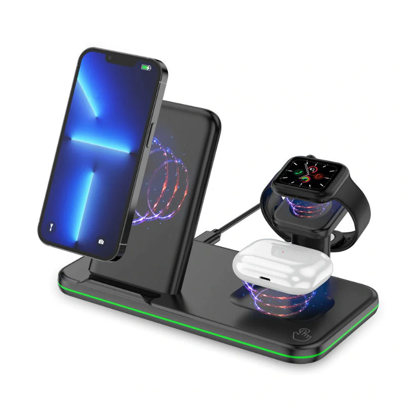 3-in-1 Ladestation für Smartphone Smartwatch Kopfhörer Dockingstation