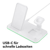 3-in-1 Ladestation für Smartphone Smartwatch Kopfhörer Dockingstation