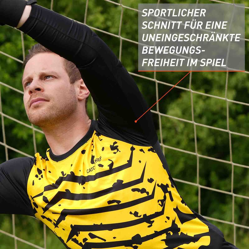 Trikot Protection Torwarttrikot Gr. 128 Gelb-Schwarz Fussball Torwart Shirt Oberteil