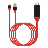 USB-A USB-C HDMI 2m Adapterkabel USB-C USB-A HDMI USB-A USB-C HDMI